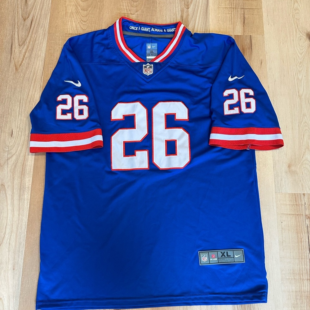 Men's New York Giant Barkley Nike Royal Classic Vapor Elite Player Jersey - Picture 7 of 13